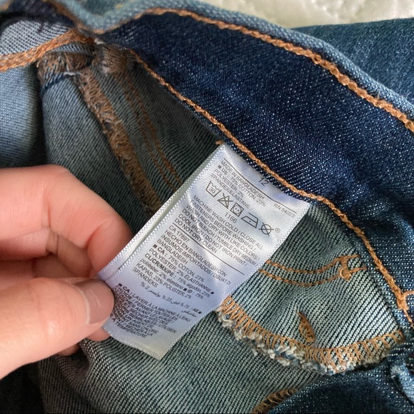 - SOLD - Old Navy • Dark Wash Rockstar Jeggings Girls Size 12 EUC - Picture 2 of 6